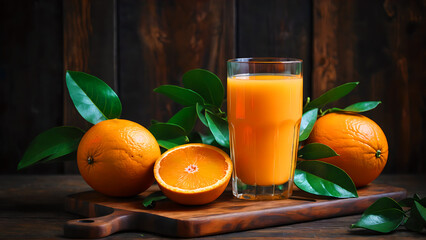 orange juice and oranges