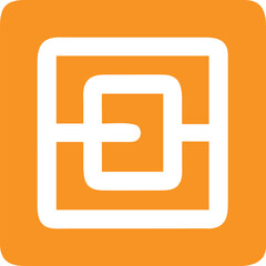 Obraz premium lp initial monogram logo with square style design