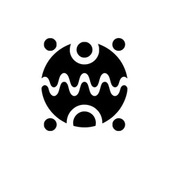 Abstract Black and White Graphic Design Element