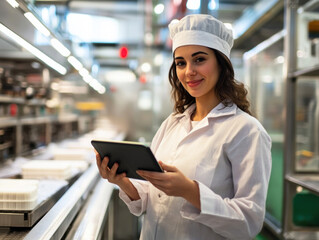 Chef using tablet to manage kitchen in restaurant during service