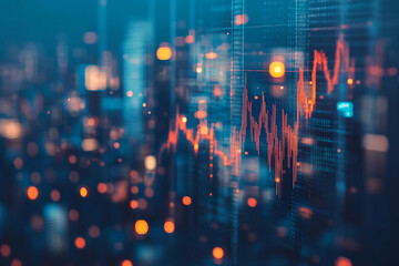 A vivid abstract display charts and graphs generated with AI