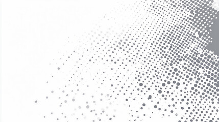 Abstract black and white dotted texture with gradient dispersion effect, ideal for artistic design, creative backgrounds, modern visual effects, and minimalistic digital artwork