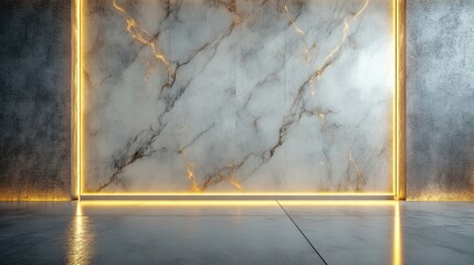 Illuminated Marble Wall Interior Design