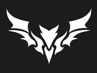 illustration design abstract symbols bat for logo