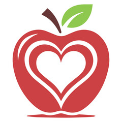 Fototapeta premium Heart-Design Apple 