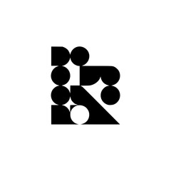 Geometric Abstraction: Black & White Modern Shape Composition