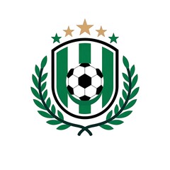 Obraz premium Football Club Logo with Shield