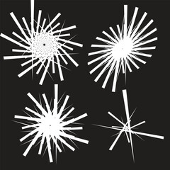Obraz premium Dynamic Ray Icons with Variable Line Weights