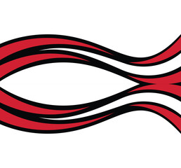 Modern red wave banner background. Graphic design banner pattern background