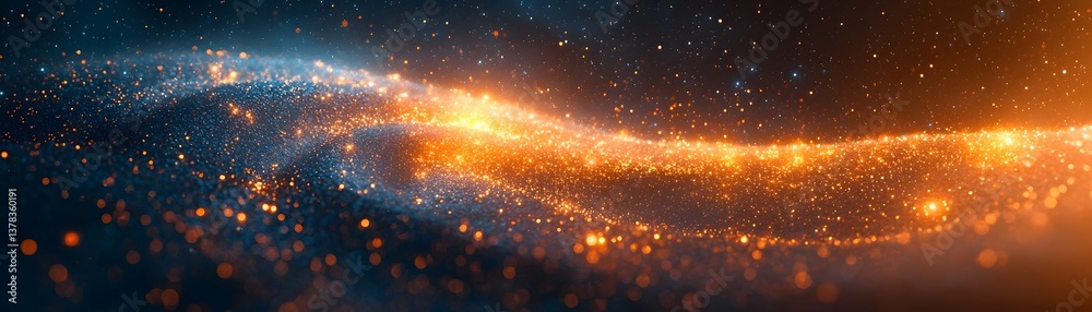 Poster quantum algorithm visualized as a glowing spiral of data