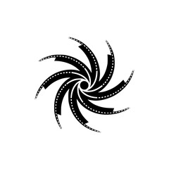 Abstract Spiral Road Design in Black and White - Minimalist, Modern Graphic