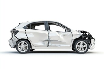 Car automobile vehicle damaged.