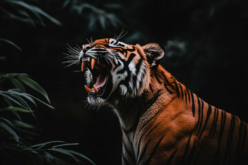 Obraz premium Tiger close-up, fierce tiger,