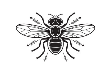 bee Black and White Vector