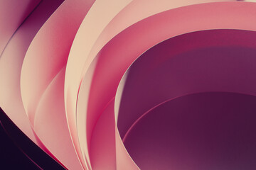 Abstract shapes concept design background from sheet papers. Layered waves background. No AI, real...