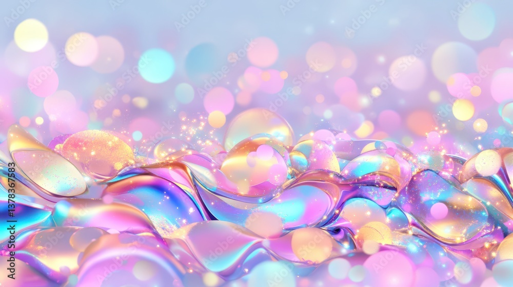 Canvas Prints dreamy bubbles: delicate orbs shimmer and dance against a soft-focus bokeh backdrop.