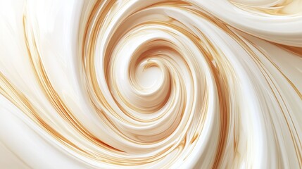 Abstract Swirling Cream Beige and Gold Fluid Dynamic Design Elegant Luxury Background Texture Modern Artistic Whirl Pattern Smooth Flowing Lines Wave Spiral Artistic Visual Graphic Image Digital Art  