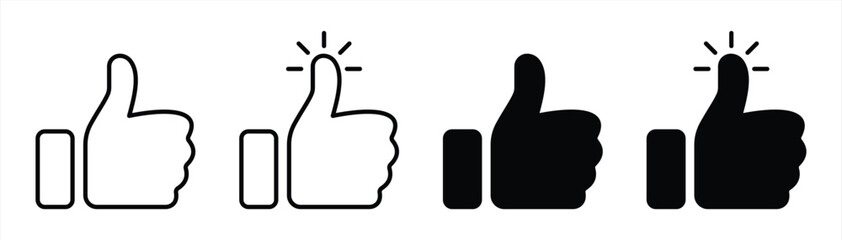 like icon. thumbs up icon vector illustration