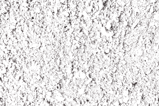 Damaged Dirty Concrete Wall Texture with Grainy Surface on Transparent Background