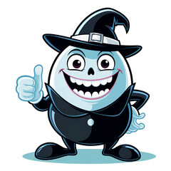 vector style funny Halloween character with playful design and details.