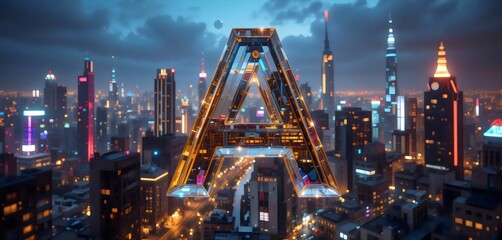 night view of the city of rotterdam