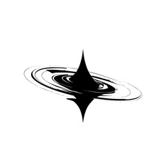 Fototapeta premium Minimalist Black Gloss Form on White: Modern Abstract Art