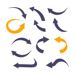 Thin to Thick Arrows Set - Directional Symbols in Various Styles