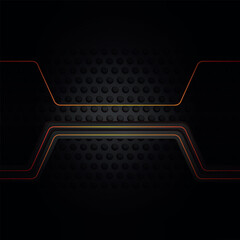 
Dark Tech Background with Orange Lines