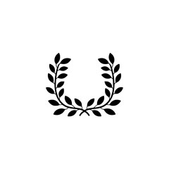 Minimalist Laurel Wreath Illustration: Success, Achievement, Award