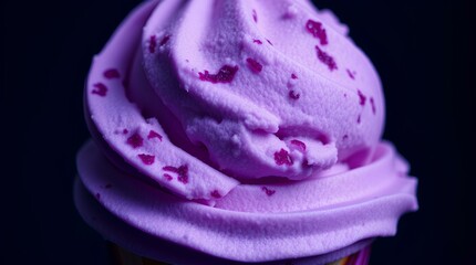 Lavender Dream: Artisanal Purple Ice Cream Swirl with Rich Berry Inclusions