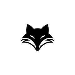 Minimalist Fox Head Logo: Modern Vector Design