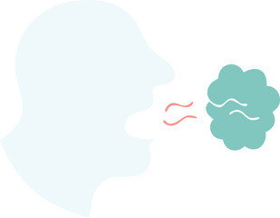 bad breath vector illustration