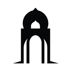 vector illustration of a silhouette of a fountain
