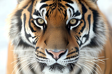 Tiger close-up, fierce tiger,