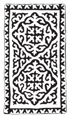 Flat ornament pattern of Kazakh national carpet. Vector illustration