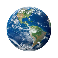 Planet earth isolated on transparent background. Png