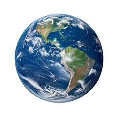 Planet earth isolated on transparent background. Png