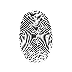 Intricate Black Fingerprint Swirl Graphic Design. AI Generated