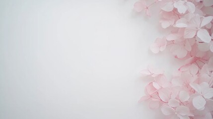 Delicate pink floral arrangement minimalist studio photography bright environment close-up view nature inspiration for home decor