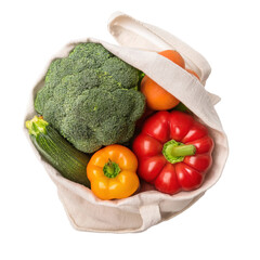 Vibrant vegetable basket, fresh and colorful produce perfect for healthy meals and packaging design, cutout image.
