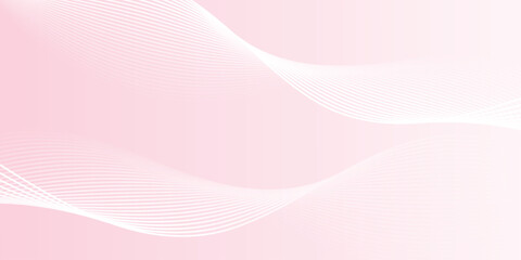 pink gradient abstract background with modern white wavy lines vector design
