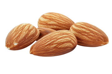 almonds - brown nuts - healthy snack - isolated