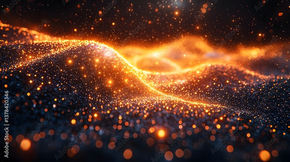 Sticker glowing quantum network of light particles