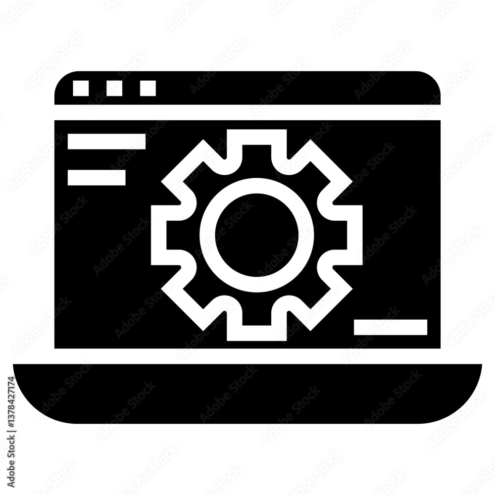 Poster application vector icon