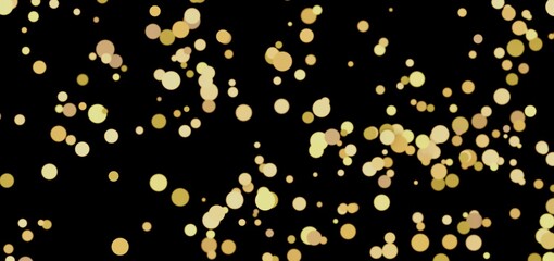 Abstract background with gold confetti on black. Perfect for celebrations and festive designs.