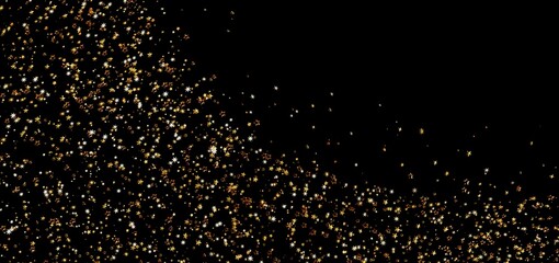 Sparkling background of gold and silver stars. Perfect for holiday or celebration designs.