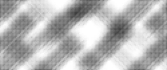 Halftone background vector. Monochrome Abstract dot, Gradient halftone dots for background pattern and texture.	