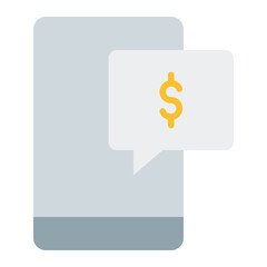 SMS Payment Icon. Mobile finance symbol. Secure online transactions and fintech security - stock vector. Flat Icon