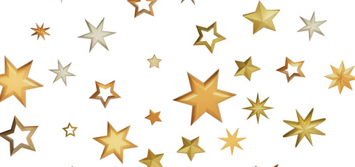 A black background with many gold stars of different sizes, creating a dazzling and festive atmosphere.