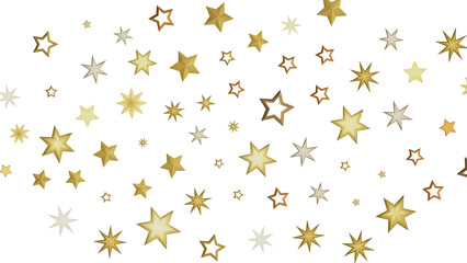 A simple, yet captivating digital illustration of golden stars scattered across a black background, creating a sense of twinkling and hope.